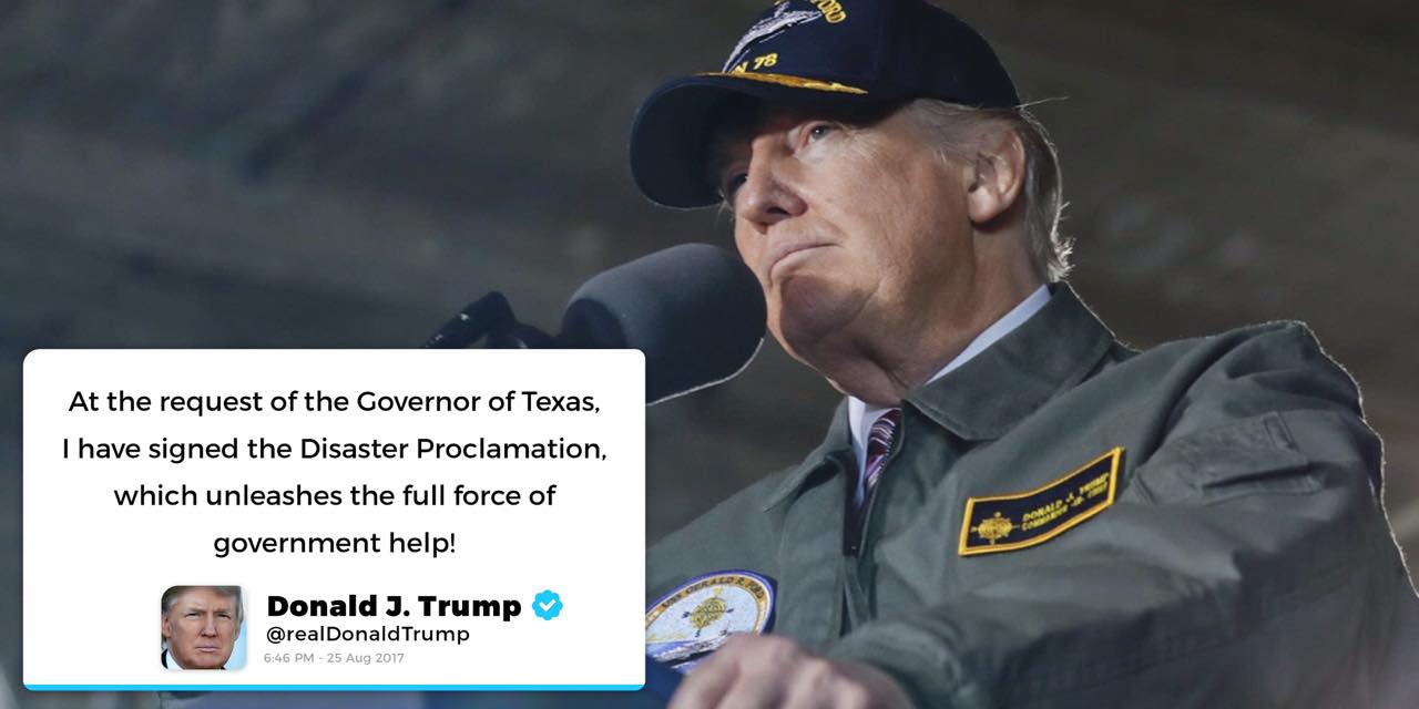 President Trump Declares Disaster In Texas