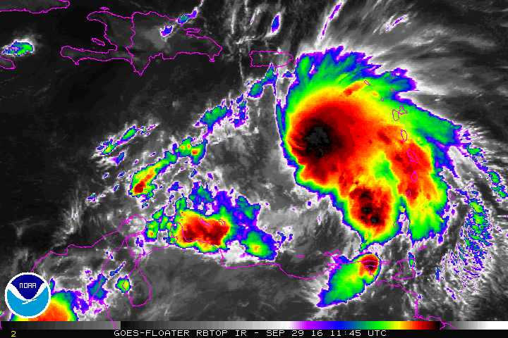 Latest satellite loop of Hurricane Matthew.