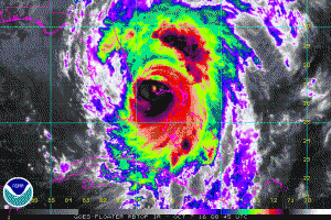 Latest satellite image of Hurricane Matthew.