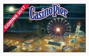 Artist rendering of both the new roller coaster and Ferris wheel at Seaside's Casino Pier. Photo: Casino Pier.