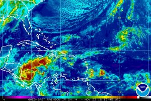 Latest satellite map shows Otto in the southwestern Caribbean near Costa Rica.