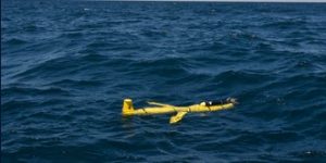 An underwater glider used in TEMPTEST. Photo courtesy of Ken Kostel, Woods Hole Oceanographic Institution.
