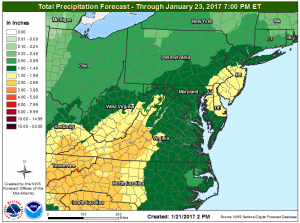 Heavy rains are likely from this east coast storm; note that these totals are only through 7pm Monday and additional heavy rain is likely for portions of the Mid Atlantic and Northeast beyond then.