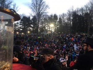Big crowds come out to Punxsutawney in 2017! Photo: Weatherboy
