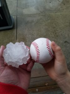 Baseball-sized hail fell from these storms on Tuesday over Ottawa, Illinois. Ottawa is the scene of one deadly tornado that struck the state at the start of this severe weather outbreak. Photo Credit: Tim Creedon