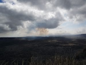 Haze and vog fill the air over the volcanic slopes of Hawaii's Big Island in this January 2017 image. Photo: Weatherboy