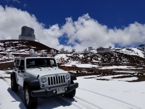 A meteorologist from the Weatherboy team traveled to Mauna Kea, Hawaii in May to report on the heavy snow then. Photograph: Weatherboy