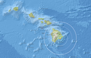 A strong earthquake impacted the Big Island of Hawaii this morning. Map: USGS