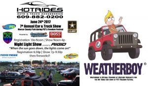 The Hot Rides Car & Truck show will be at Mercer County Park in central New Jersey on June 22.
