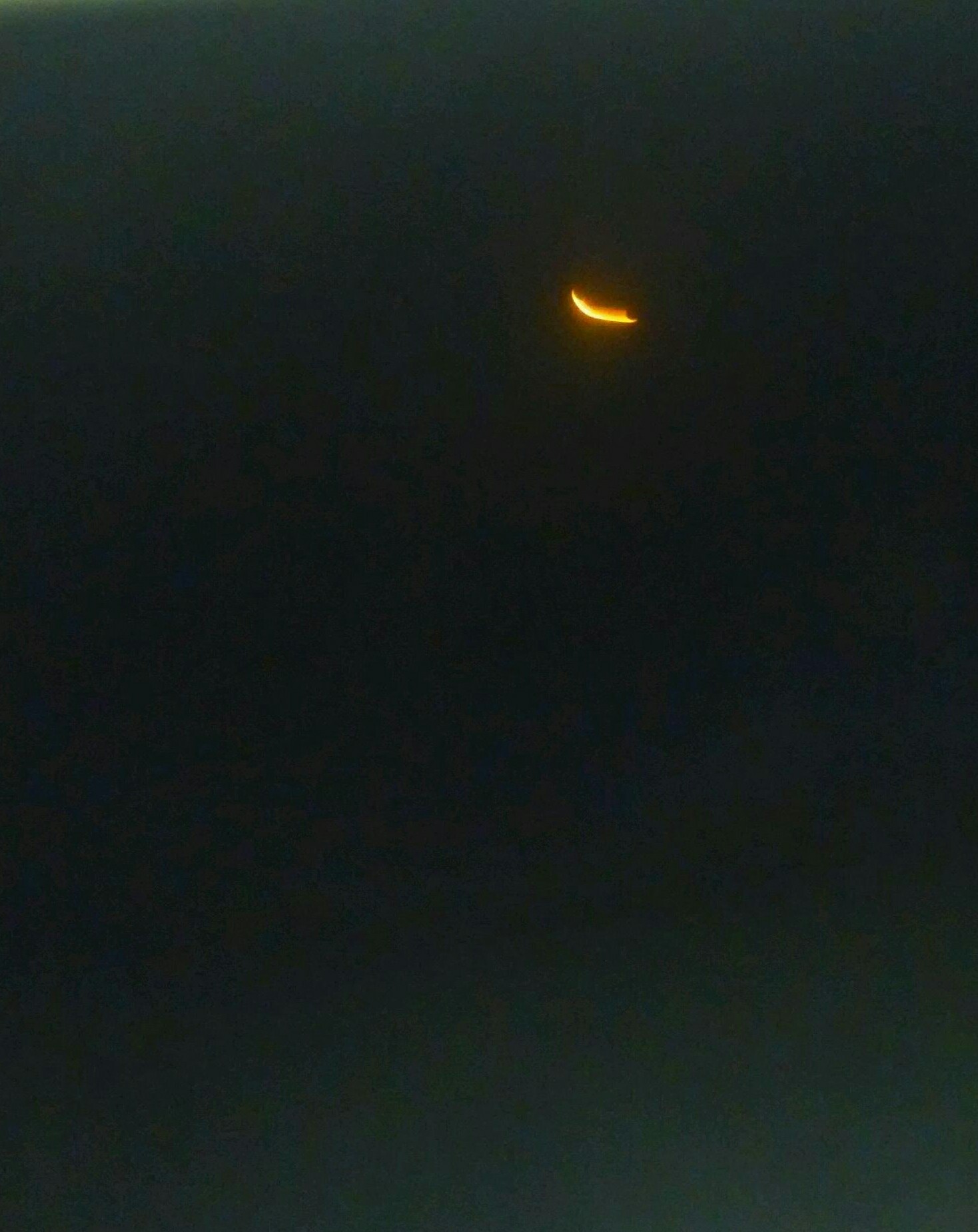Susan Fagan Steiger: At its peak in Central Florida! This was taken with the Weatherboy eclipse glasses on me & the other pair over the camera lens. Quite a task.