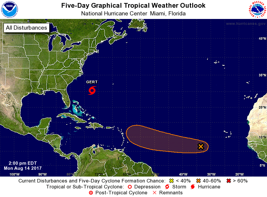 Gert Hurricane; Harvey Next