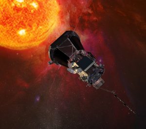 Předloha sluneční sondy Parker ve vesmíru.  Foto: NASA