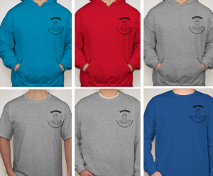 Through CustomInk, Weatherboy is raising funds for 2017 Atlantic Hurricane Season survivors by selling these hoodies, sweatshirts, and t-shirts. Image: Weatherboy