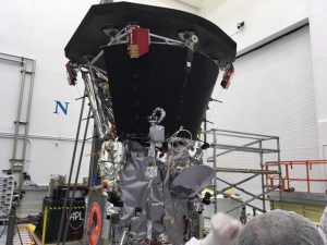 The Parker Solar Probe is being prepared in a lab in Laurel, Maryland. Image: Weatherboy