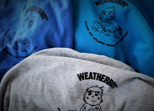 Hoodies, t-shirts, and sweatshirts were sold to raise funds for 2017 Atlantic Hurricane survivors. Image: Weatherboy