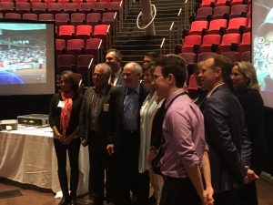 Broadcast meteorologists gather for a Q&A session to wrap up the 2017 Southern New England Weather Conference. Photo: Weatherboy