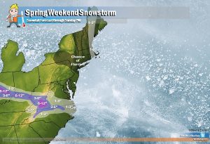 The first weekend of spring will see more snow flakes fly. Image: Weatherboy