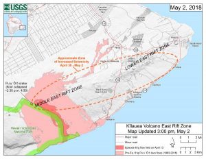 Location of East Rift Zone where a volcanic eruption is possible. Image: USGS