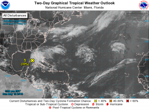 The National Hurricane Center has issued a Special Tropical Outlook for a system in the Gulf of Mexico. Image: NHC