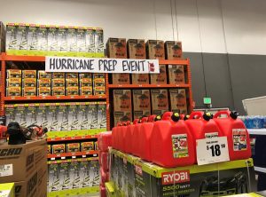 Sales tax exempt items grouped together at a Home Depot store outside of Miami. The event runs from June 1-7. Photograph: Weatherboy
