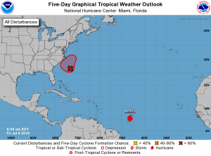 Latest Tropical Outlook from the National Hurricane Center. Image: NHC