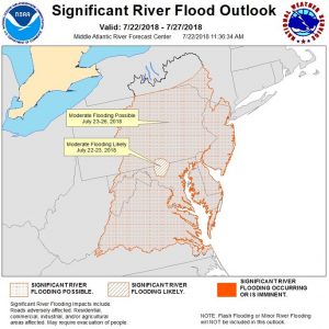Significant river flood outlook map. Image: NWS
