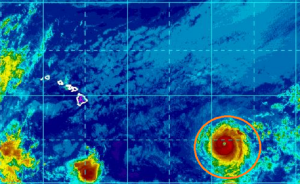 Major Hurricane Hector inches closer to Hawaii in the Pacific Ocean. Image: NOAA