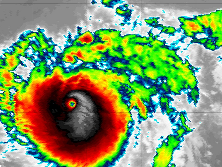 Hurricane Hector has grown in strength and size today. Image: NOAA