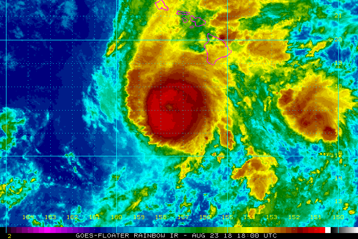 Major Hurricane Lane approaches Hawaii. Image: NOAA