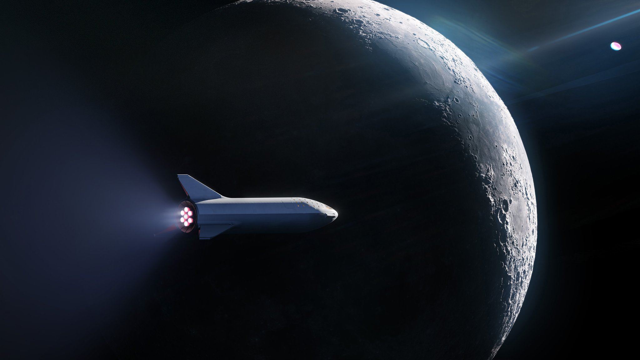 SpaceX will be launching people around the moon in 2023. Image: SpaceX