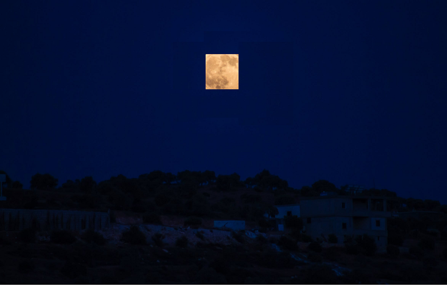 If one artists gets his wish, the nighttime sky will be forever transformed: a full moon will appear as a cube instead of a sphere.  Image: weatherboy.com