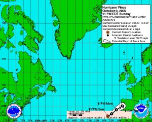 National Hurricane Center tracked Leslie for weeks across the central Atlantic. Image: NHC