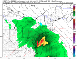 A potent nor'easter should form from Willa's remnant moisture next weekend. Image: tropicaltidbits.com