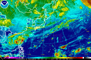 Yuto will meander in the South China Sea; yesterday, it hit the Philippines hard. Image: NOAA