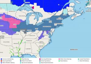 Current watches and warnings up ahead of a major winter storm. Image: weatherboy.com