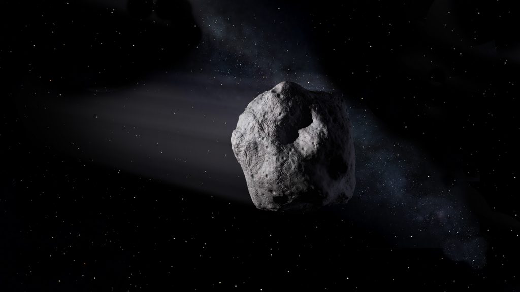 Artist's concept of a near-Earth object. Image NASA/JPL-Caltech