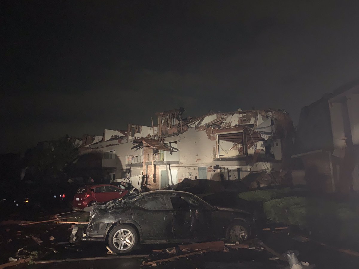 At least one tornado, and perhaps more, unleashed almost unimagineable terror and destruction onto the Dayton metro area during the overnight period. Image: Craig Anderson & Steven G. Anderson II