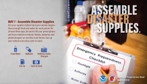 As part of Hurricane Preparedness Week, government agencies are recommending that people think about supplies they'll need well before a storm arrives. Image: NWS