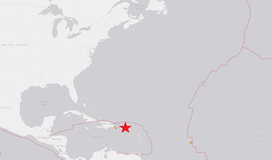 The Pacific Tsunami Warning Center says there is no threat of tsunami from an earthquake that rocked Puerto Rico a short time ago. Image: USGS