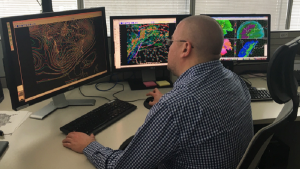 Weather Prediction Center Meteorologist, Andrew Orrison, uses weather model data. Image: NOAA