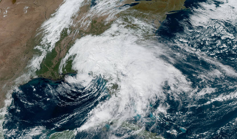 Nestor clearly stands out on the current GOES-East weather satellite imagery. Image: NOAA