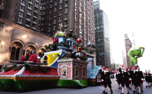 Kermit the Frog is one of many famous balloons that typically float down the parade route each Thanksgiving Day in New York City.  Image: Macy's