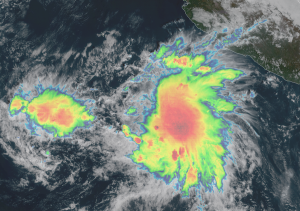 Latest GOES-West satellite imagery shows Raymond becoming better organized. Image: NOAA