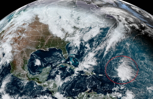 Tropical Storm Sebastien is the latest storm of the 2019 Atlantic Hurricane Season. Image: NOAA