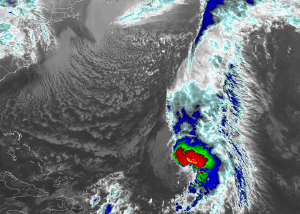 Tropical Storm Sebastien could become Hurricane Sebastien in the next 12 hours. Image: NOAA