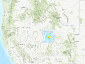 A strong 5.7 earthquake struck the Salt Lake City metro area this morning. Image: USGS