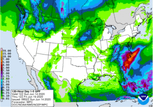 Flooding is possible on the U.S. east coast from heavy rain this week. Image: NWS