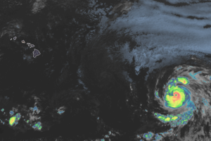 Hurricane Douglas is now a major category 3 hurricane. It is expected to impact Hawaii this weekend. Image: NOAA