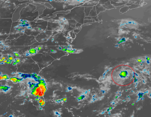Bermuda will be brushed by this storm as it moves across the Atlantic. Image: NOAA