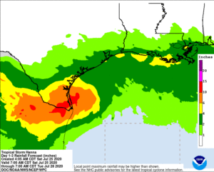 Heavy rain could cause life-threatening floods in southern Texas and northeastern Mexico.  Image: NWS